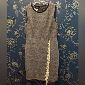 HOBBS LONDON moon tweed wool herringbone dress jumper pinafore SIZE US8